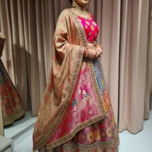 Designer Traditional Multicolor Embroidered Lehenga Choli with Dupatta